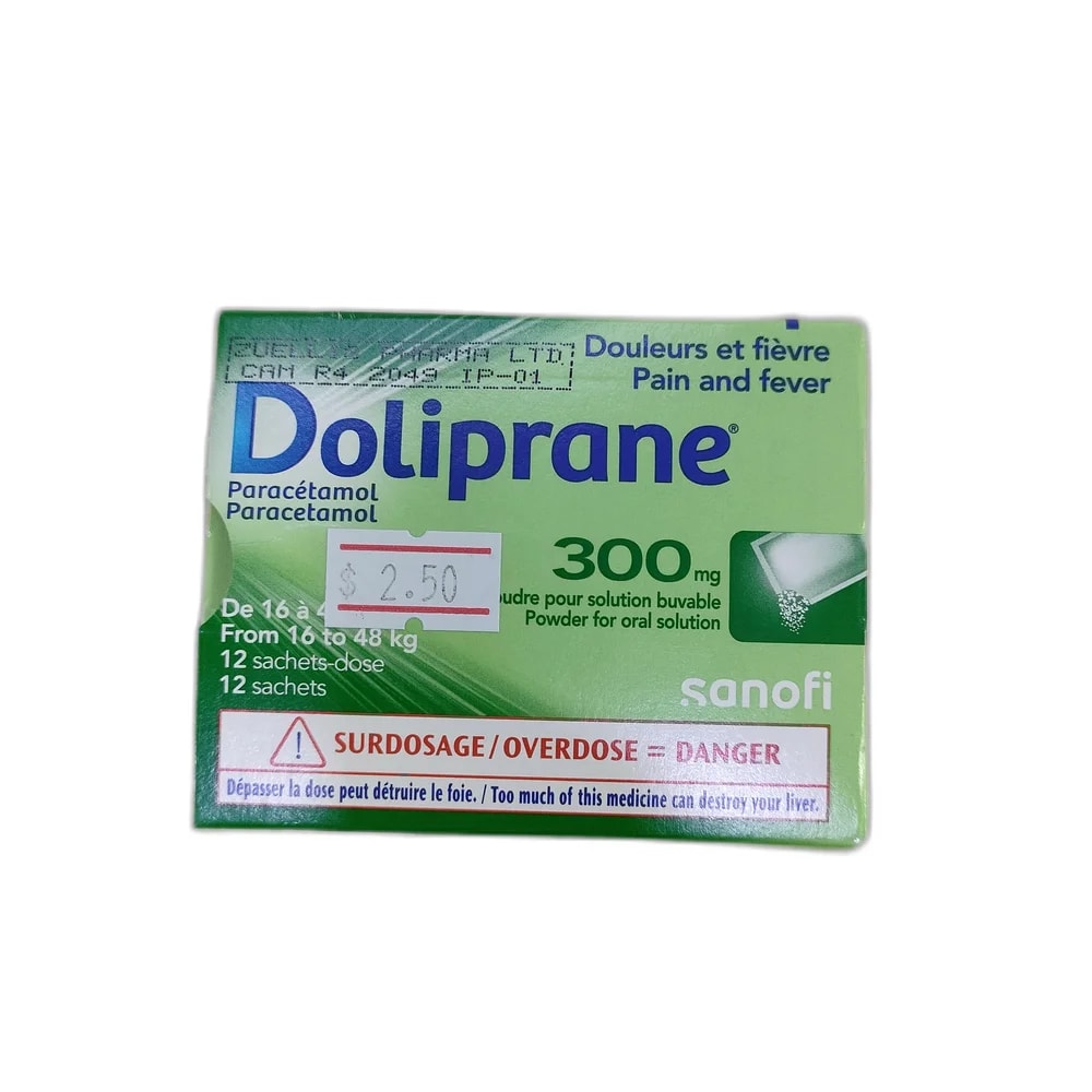 Doliprane Paracetamol 300mg Powder for Oral Solution 300 mg - Depot de Pharmacie B Rotha
