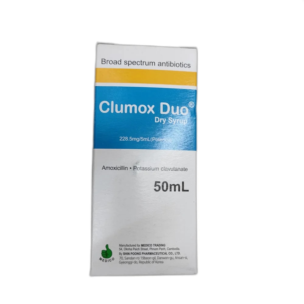 Clumox Duo 200 mg / 28.5 mg per 5 ml - Depot De Pharmacie "A" Kim Houy