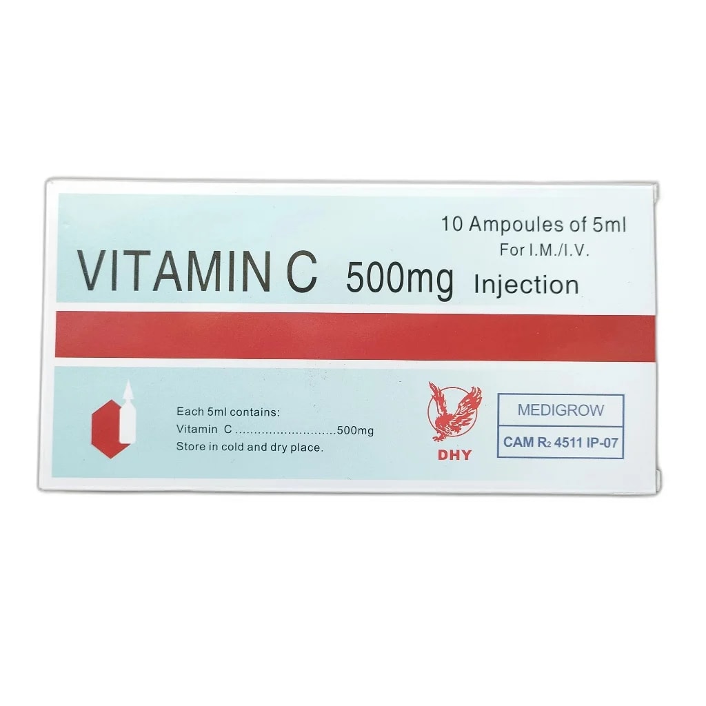 Vitamin C Injection 500mg/5ml - PONLEU DOUNG DARA PHARMACY