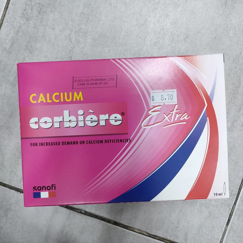 Calcium Corbière Extra 10 ml per ampoule