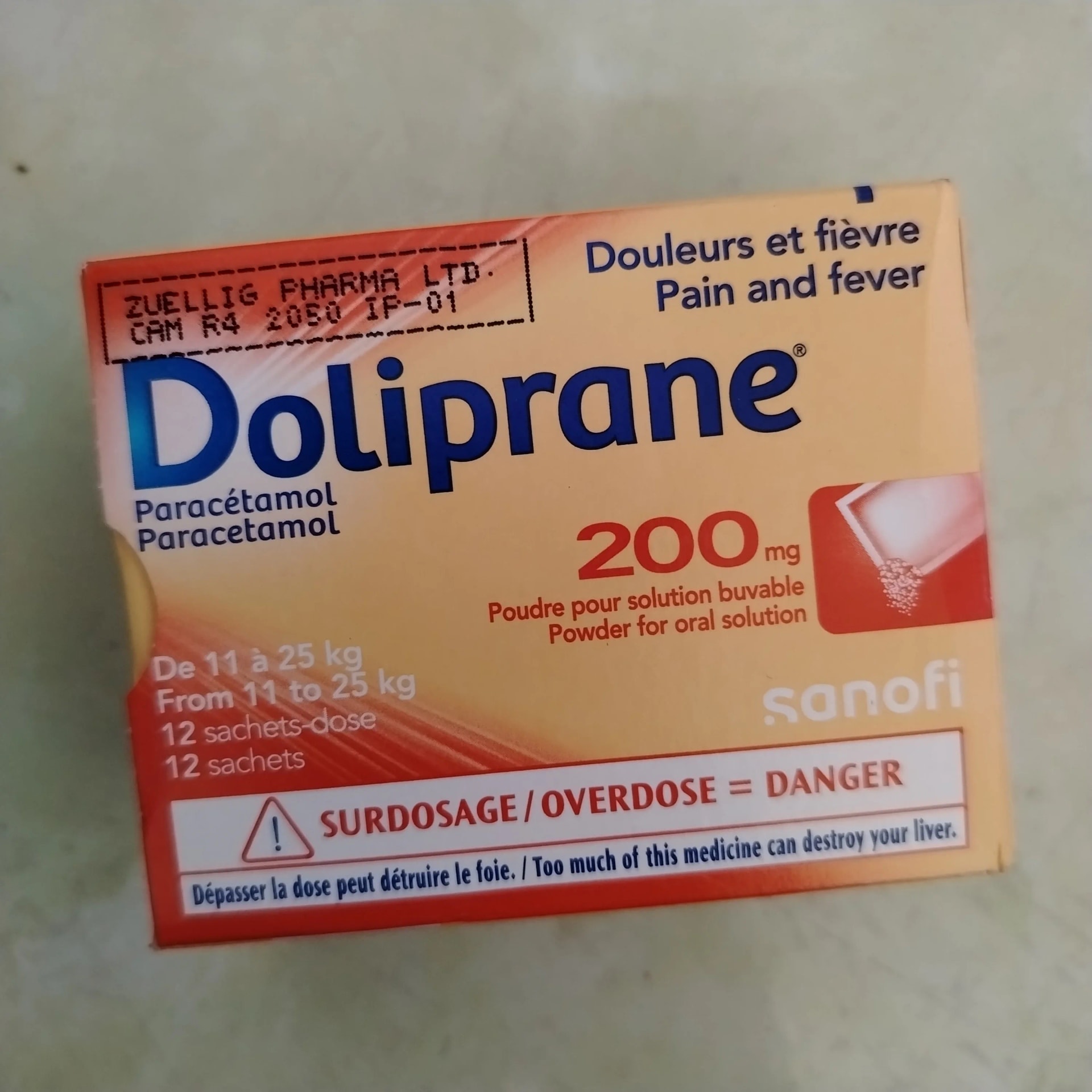 Doliprane 200mg Powder 200mg - Phal Cham Rouen