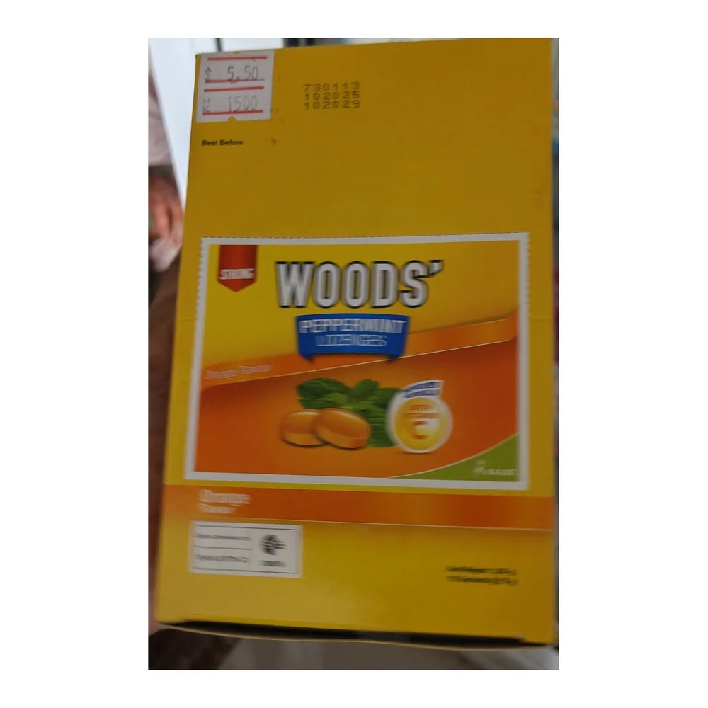 Woods' Peppermint Lozenges Orange Flavour 90.25 mg / 5 mg / 0.75 mg (15 g sachet) - Morhachun Pharmacies