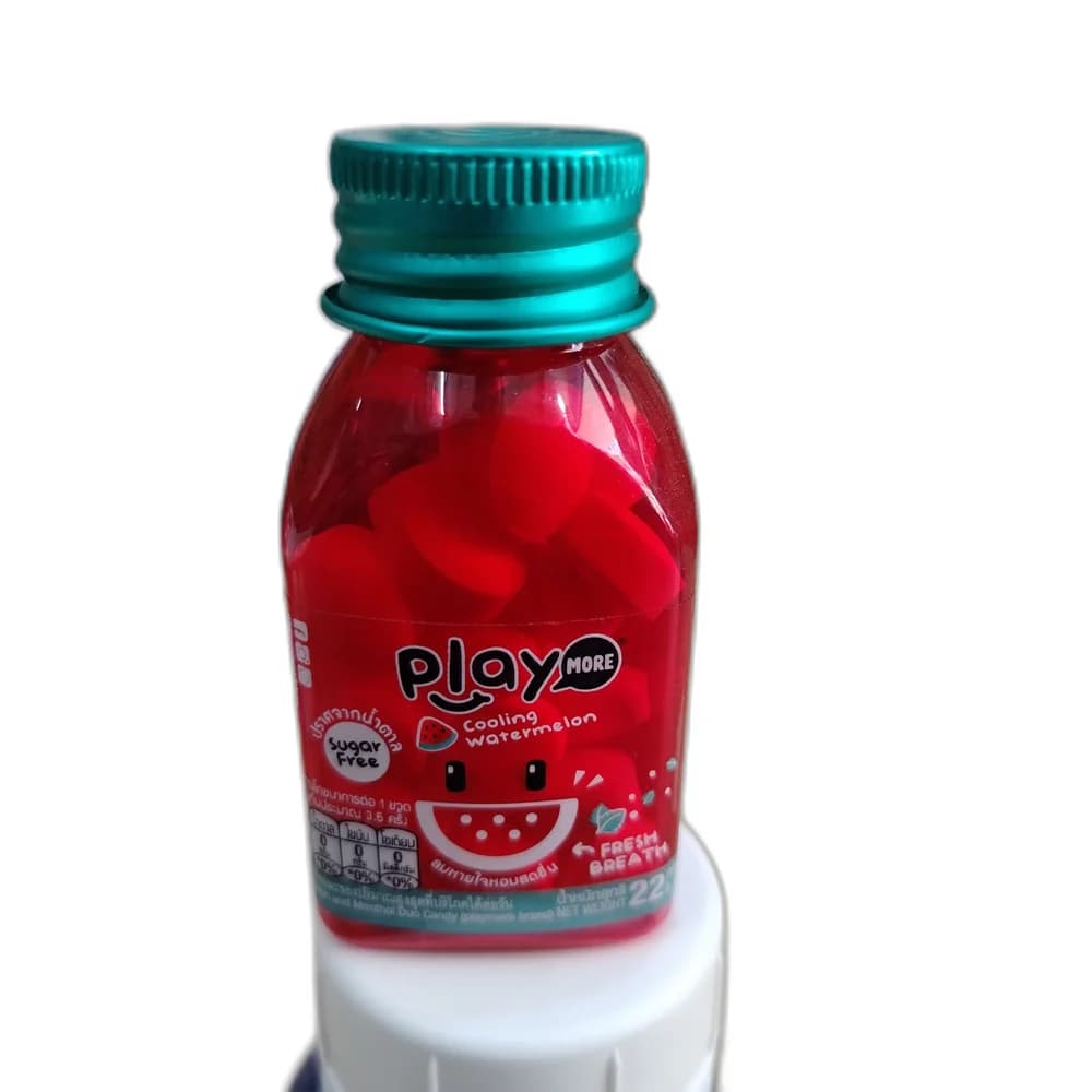 Playmore Cooling Watermelon Flavour Candy 22 g per bottle