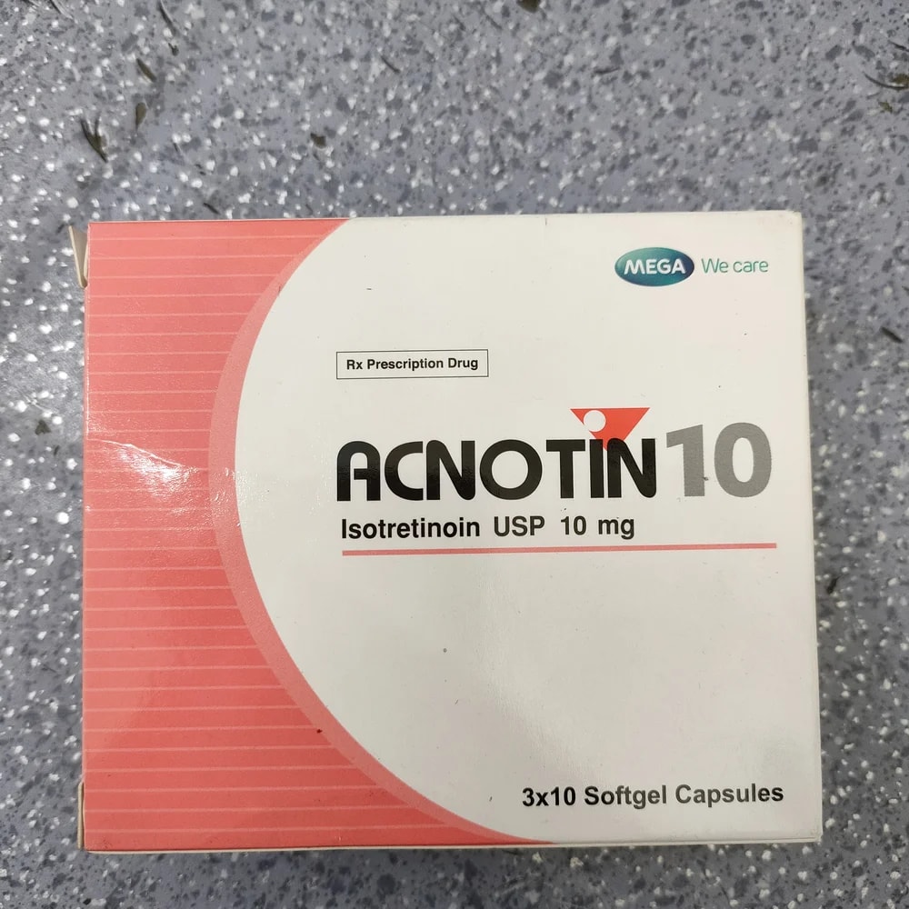 Acnotin 10 Isotretinoin USP 10 mg per softgel capsule - Depot De Pharmacie "A" Kim Houy