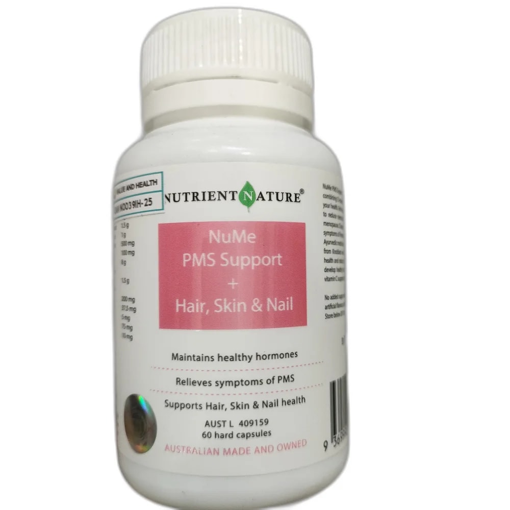 Nutrient Nature NuMe PMS Support + Hair, Skin & Nail - PHARMACIE MONGKUL