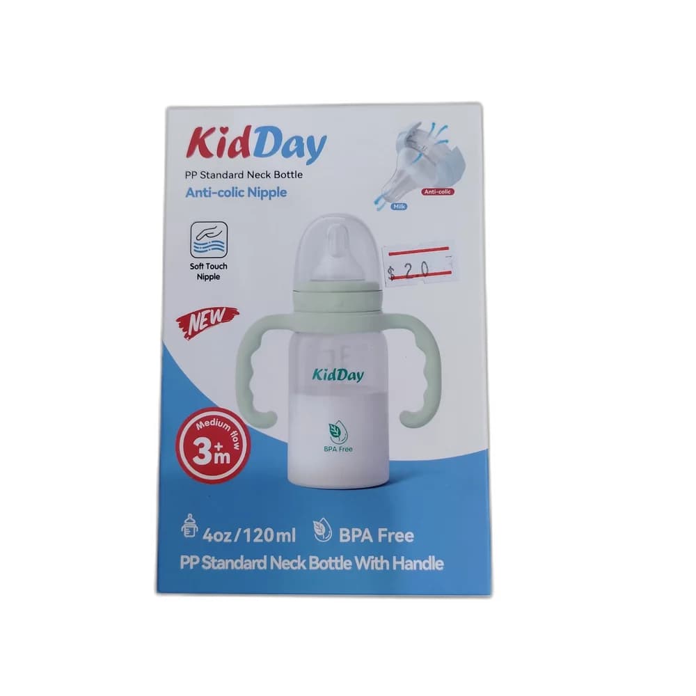 KidDay PP Standard Neck Bottle With Handle 4oz 4 oz / 120 ml