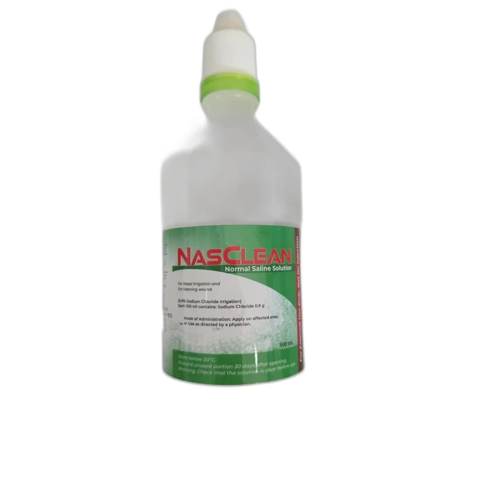 Nasclean Sodium chloride 0.9% irrigation solution, 500 mL