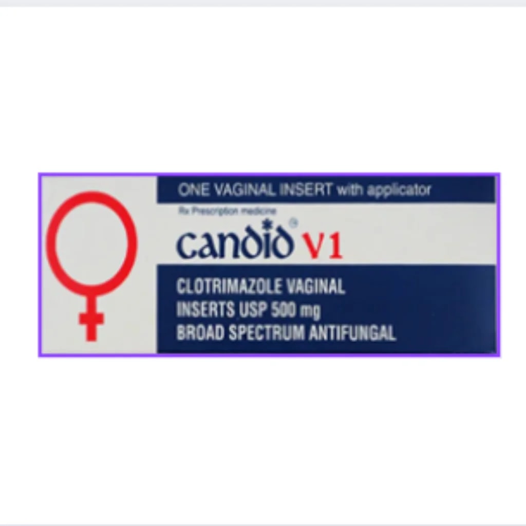 Candid V1 (Clotrimazole 500mg) Vaginal Tablet 500mg - Phnom Penh Care Pharmacy 2ND Floor / Under CENTRAL HOSPITAL
