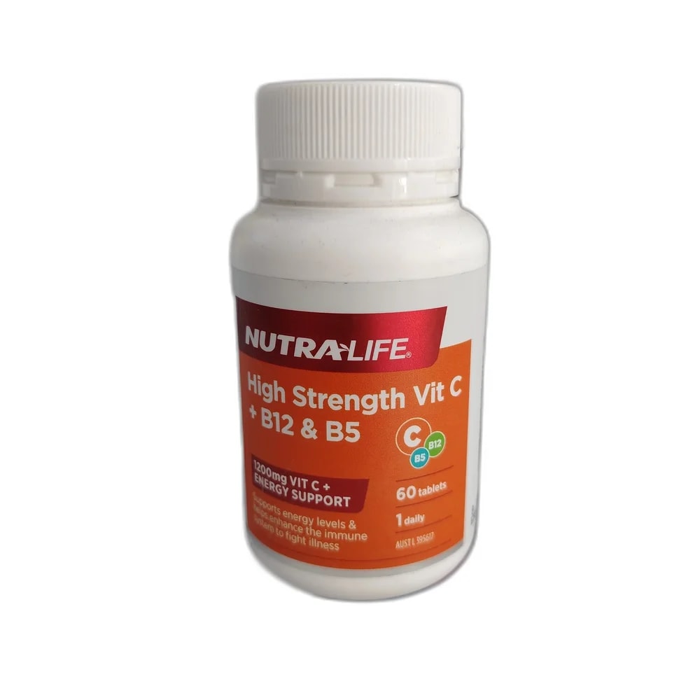 Nutra-Life High Strength Vit C + B12 & B5 1200 mg - PHARMA ASSIST PHARMACY