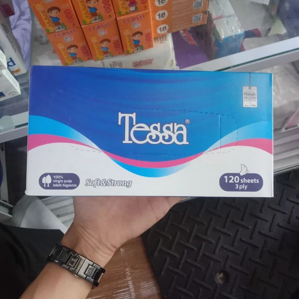Tessa Facial Tissue, 120 sheets, 3 ply