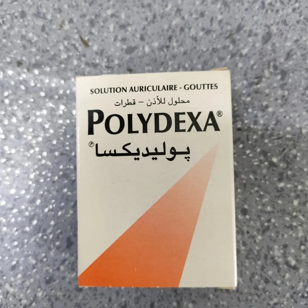 Polydexa Neomycin sulfate 1 g (650,000 IU) + Polymyxin B sulfate 1,000,000 IU + Dexamethasone metasulfobenzoate sodium 100 mg per 100 mL - Depot De Pharmacie "A" Kim Houy