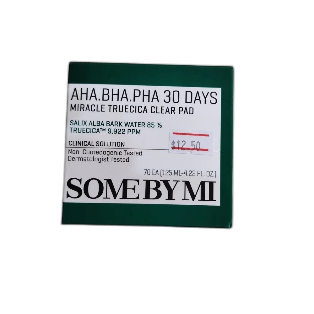 SOME BY MI AHA.BHA.PHA 30 Days Miracle Truecica Clear Pad TRUECICA™ 9,922 ppm; Salix Alba Bark Water 85% - PHARMACIE LA BELLE PHARMA