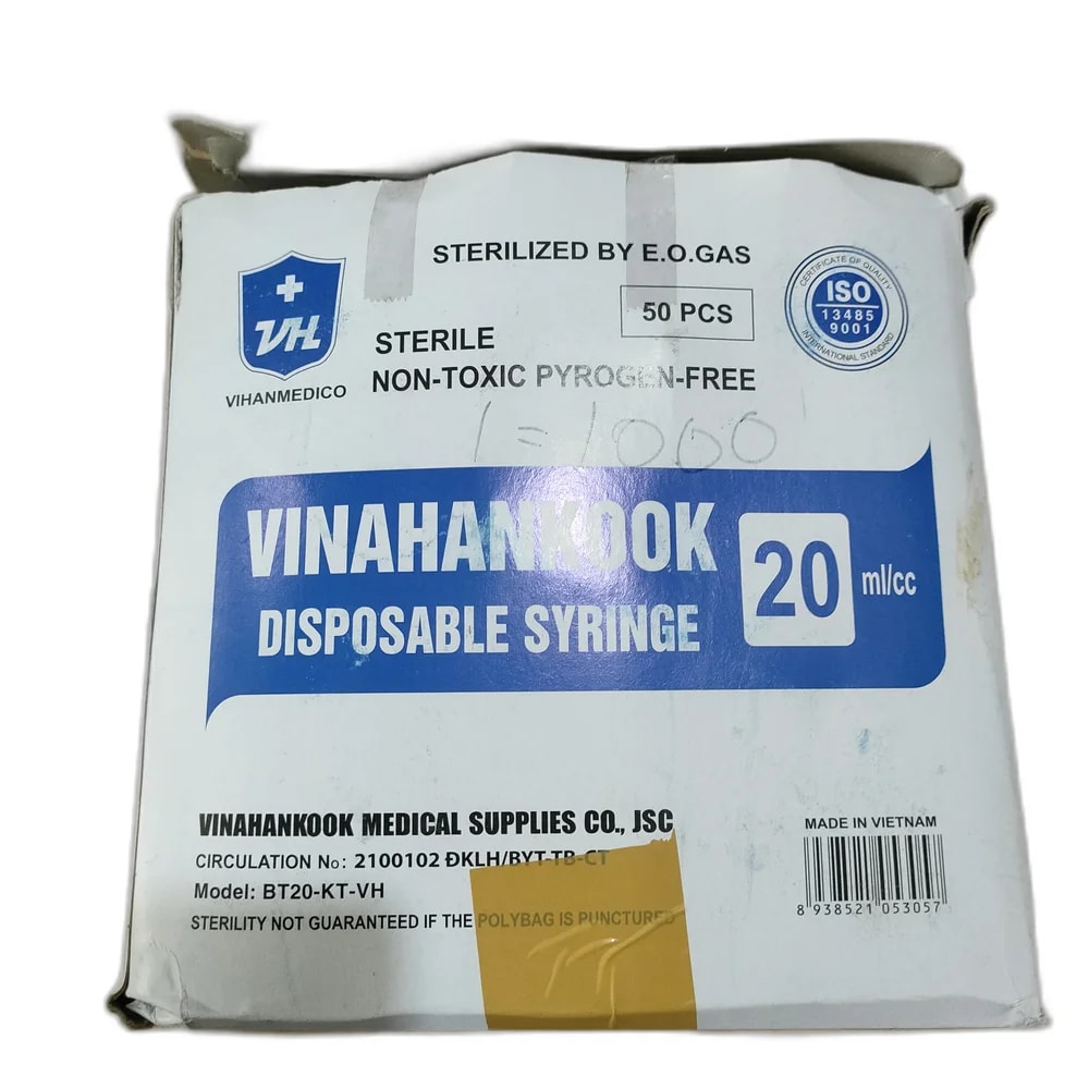 Vinahankook Disposable Syringe 20 ml - Reachvong Pharmacy