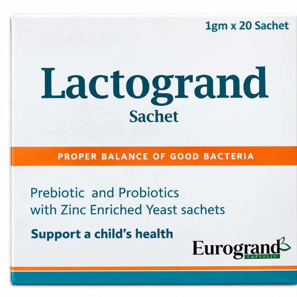 Lactogrand Probiotic & Probiotics with Zinc Enriched Yeast sachet 1gm