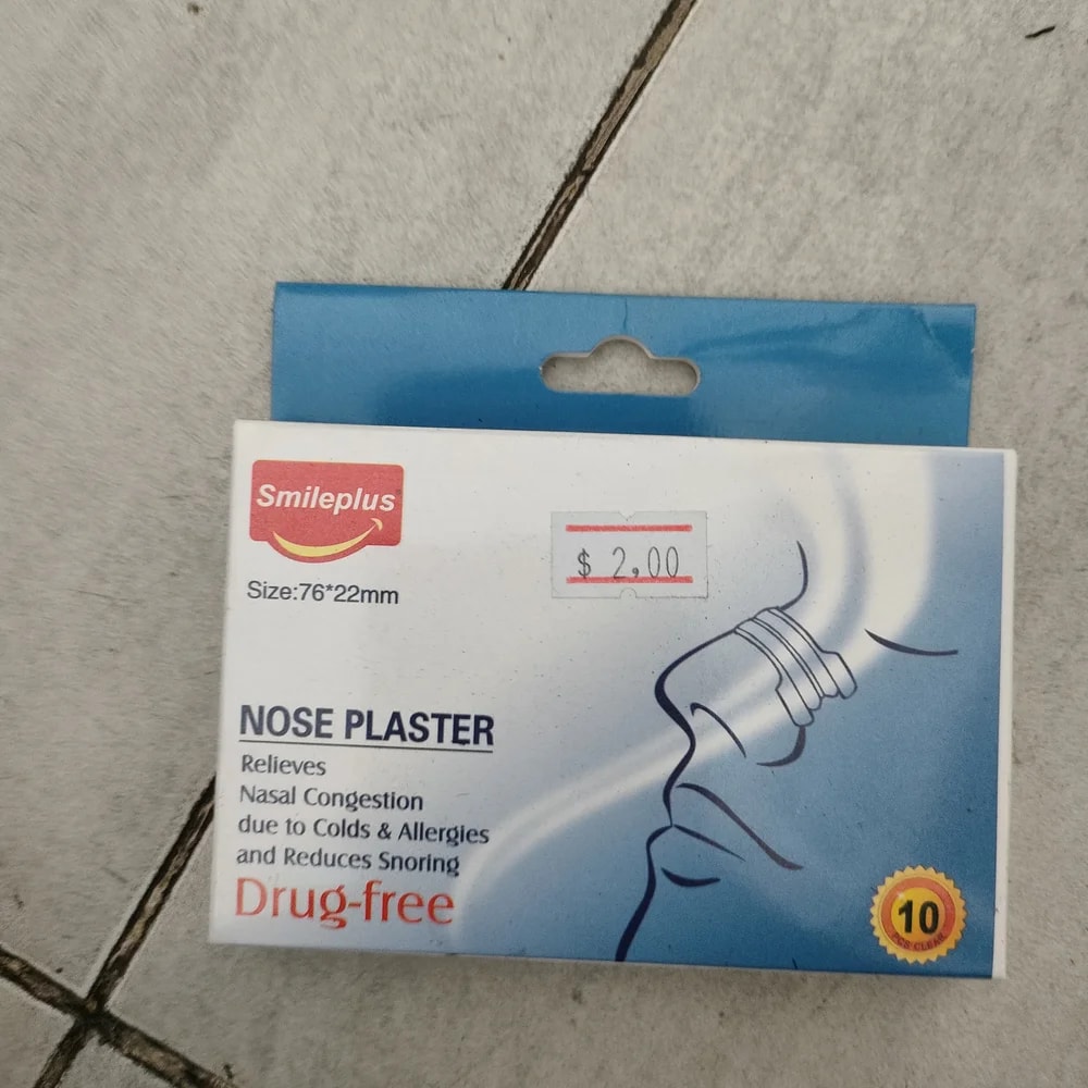 Smileplus Nose Plaster Apply one strip across the bridge of the nose, smoothing both ends; use a single strip for up to 12 hours. - Depot De Pharmacie "A" Kim Houy
