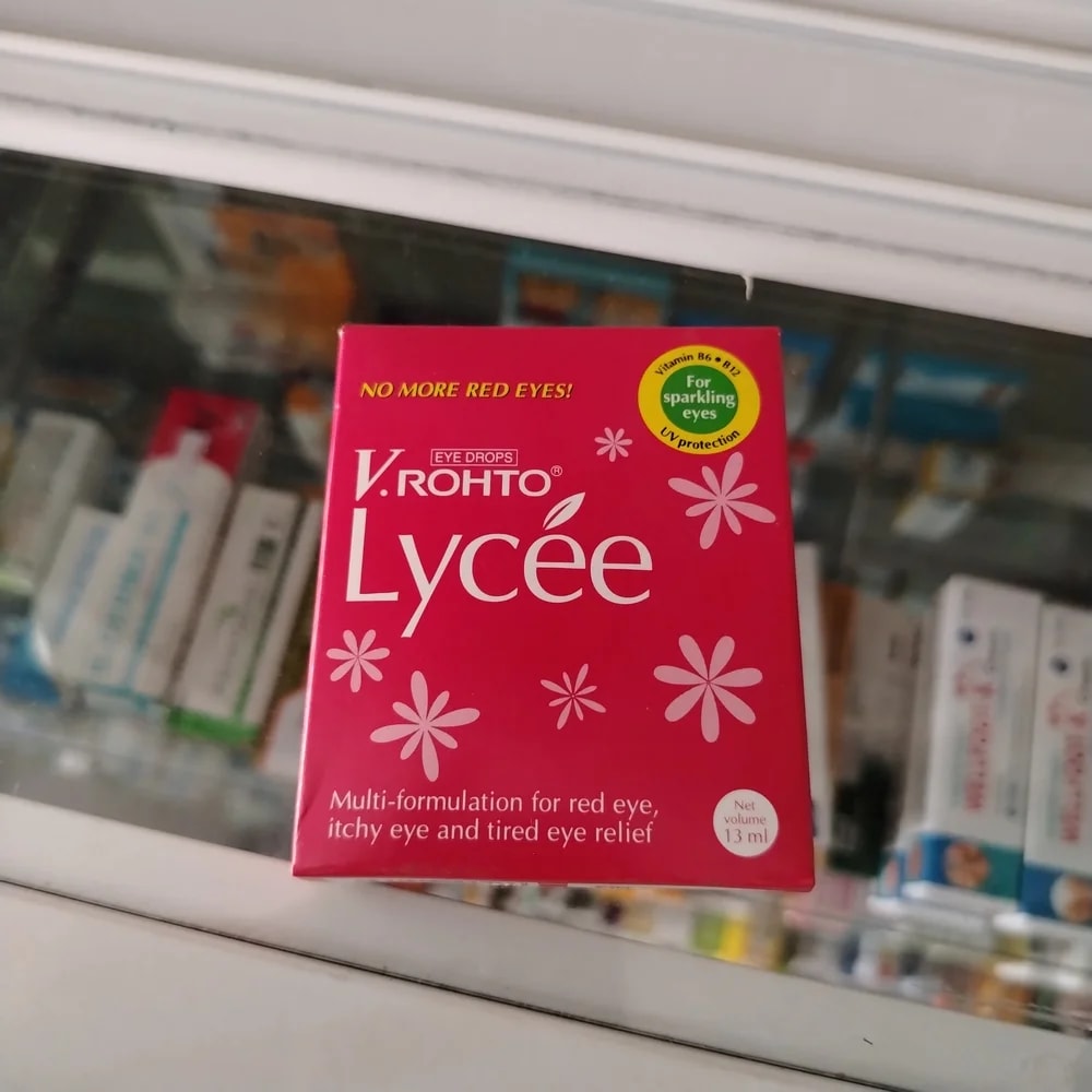 V.Rohto Lycée Tetrahydrozoline hydrochloride 5.2 mg / chlorpheniramine maleate 1.3 mg / cyanocobalamin 0.78 mg / pyridoxine hydrochloride 6.5 mg / potassium L-aspartate 130 mg / zinc sulfate 13 mg per 13 mL - Reachiny Pharmacy