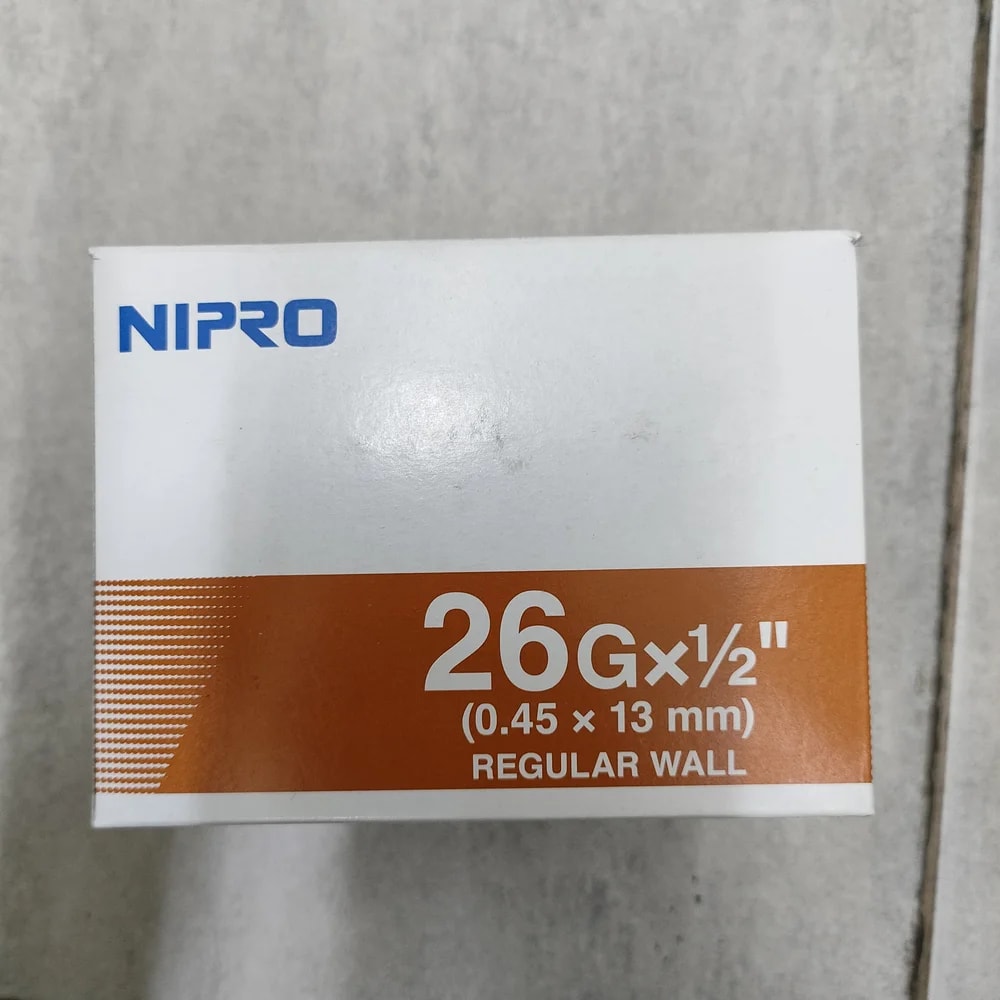 Nipro Hypodermic Needle 26G x 1/2 inch 26G x 1/2 inch (0.45 x 13 mm), Regular Wall - Depot De Pharmacie "A" Kim Houy