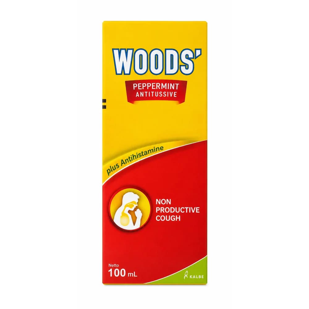 Woods' Peppermint Antitussive Dextromethorphan hydrobromide 7.5 mg and Diphenhydramine hydrochloride 12.5 mg per 5 mL; 100 mL syrup