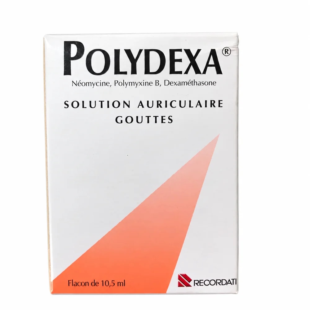 Polydexa Neomycin 650,000 IU / Polymyxin B 1,000,000 IU / Dexamethasone 0.1 g per 100 ml - ហ្វាម៉ាសង់តេ