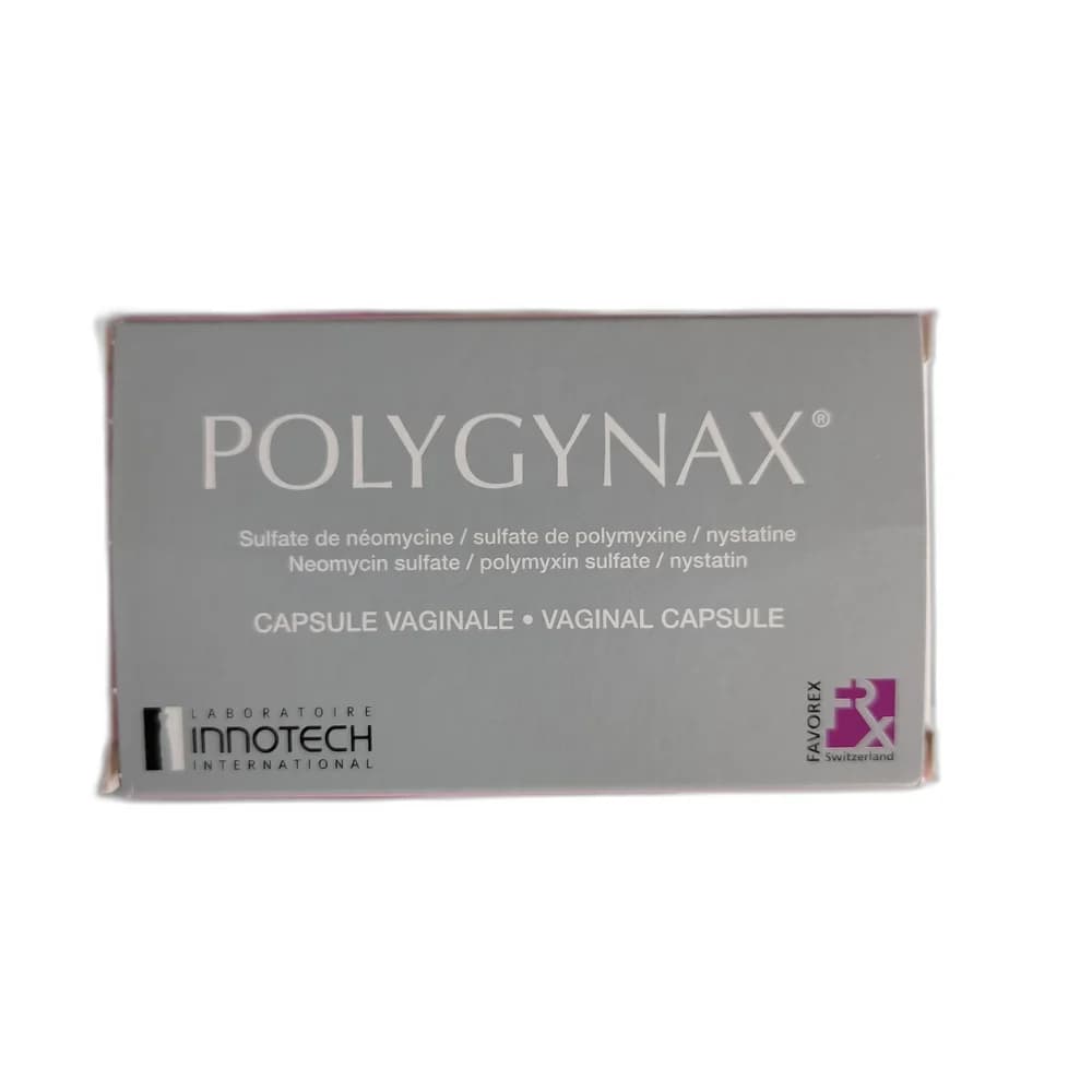 Polygynax Neomycin 35,000 IU / Polymyxin B 35,000 IU / Nystatin 100,000 IU per capsule