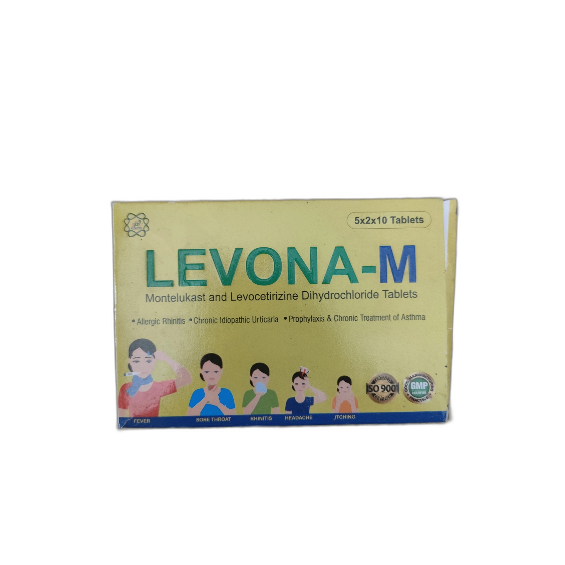 LEVONA-M tablets Montelukast 10mg + Levocetirizine Dihydrochloride 5mg - PHARMARCY DARA RAKSMEY KOK CHAMBOK