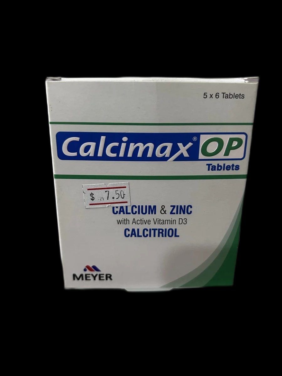 Calcimax OP Calcium Carbonate 625mg (eq. Calcium 250mg), Calcitriol 0.25mcg, Zinc Sulphate 20.6mg (eq. Zinc 7.5mg) - α±ααααααΆααααααααααααα