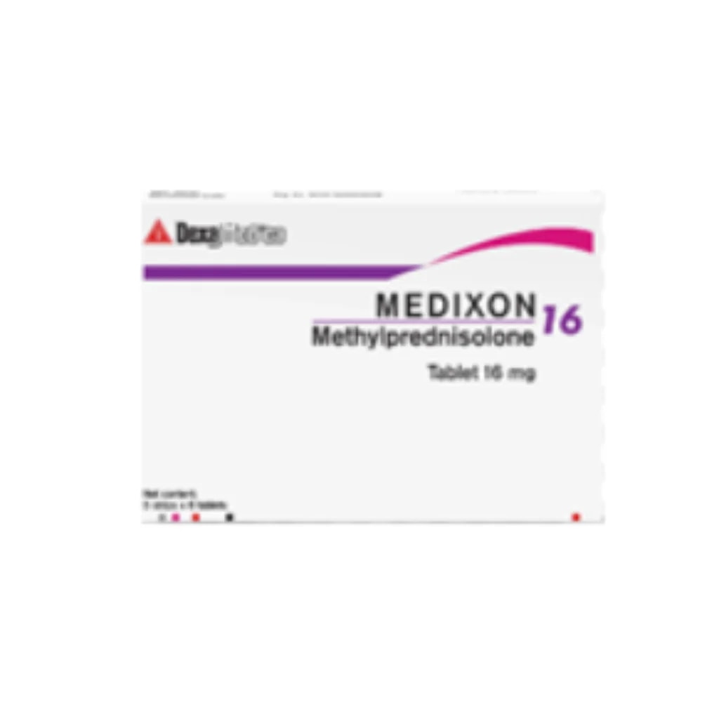 Medixon 16mg (Methylprednisolone) 16mg - Phnom Penh Care Pharmacy 2ND Floor / Under CENTRAL HOSPITAL