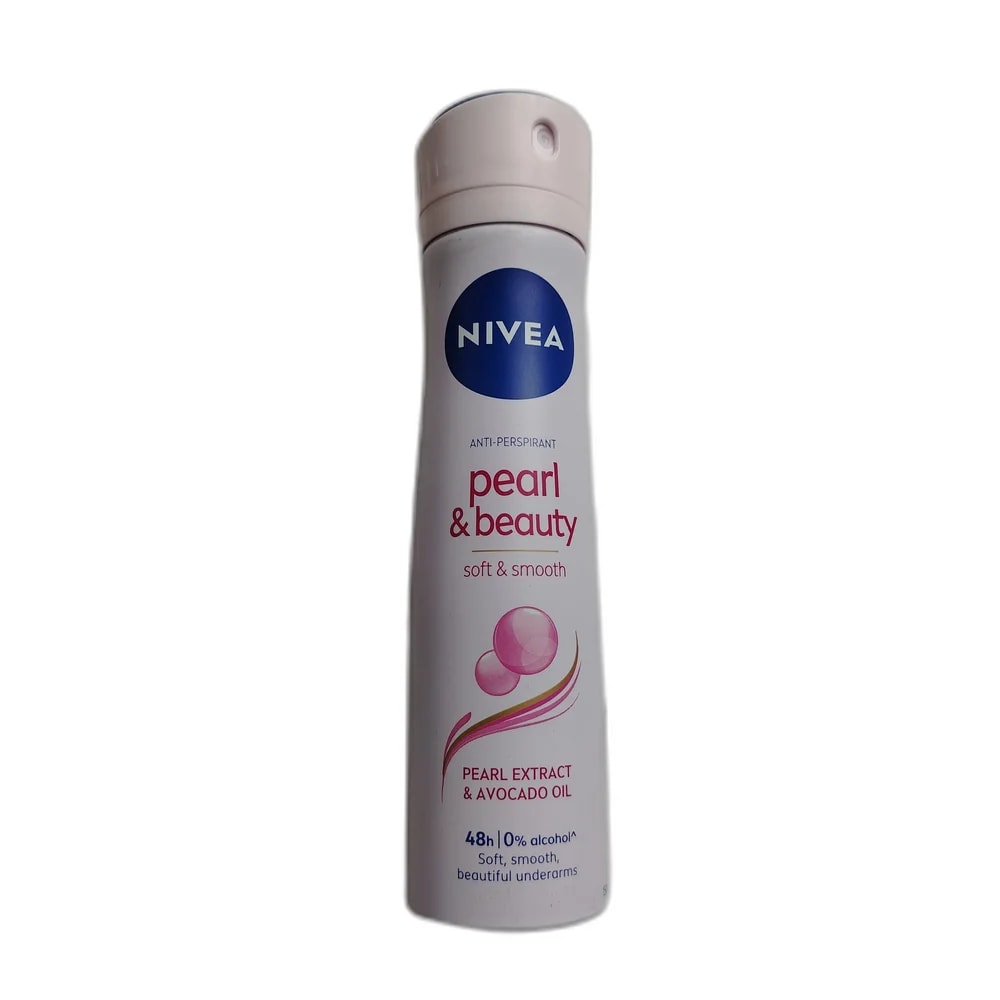 Nivea Pearl & Beauty Soft & Smooth Anti-Perspirant Spray (Pearl Extract & Avocado Oil, 48H, 0% Alcohol) 150ml 150 ml - PHARMACIE RATANAK