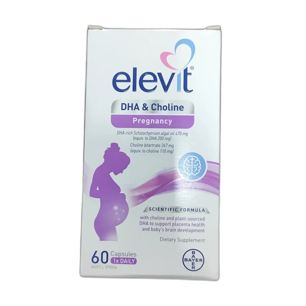 Elevit DHA & Choline Pregnancy 60 Capsules DHA 200 mg + Choline 110 mg
