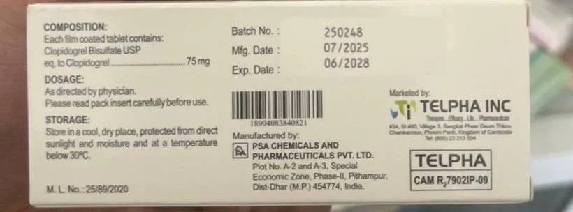 Cloplat 75mg 75mg - Pharmacy Demo A