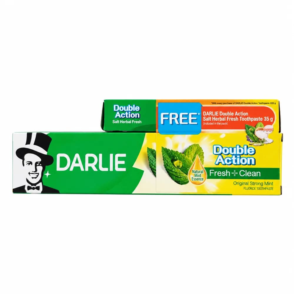 Darlie Double Action Fresh + Clean 225 g + 35 g free Salt Herbal Fresh