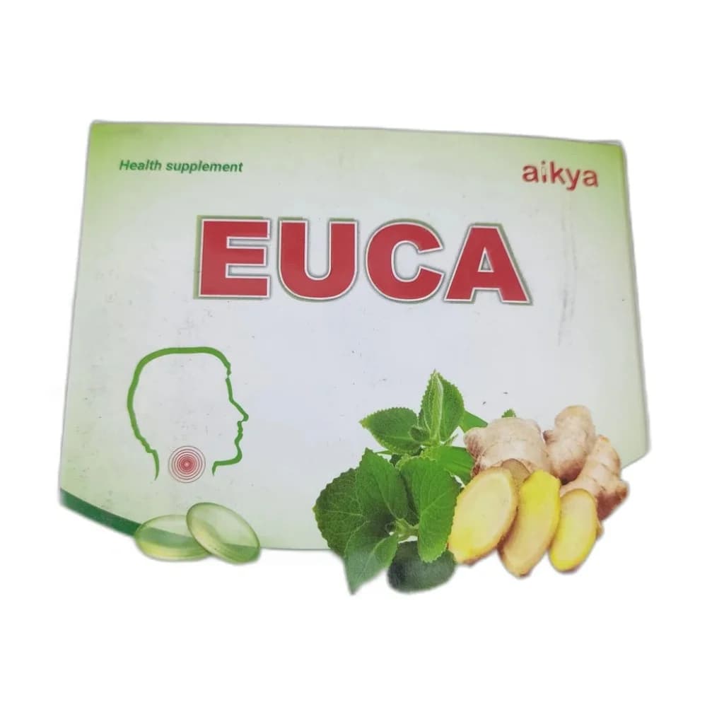 Euca Eucalyptol 100 mg + Menthol 0.5 mg + Oleum Zingiberis 0.18 mg per capsule