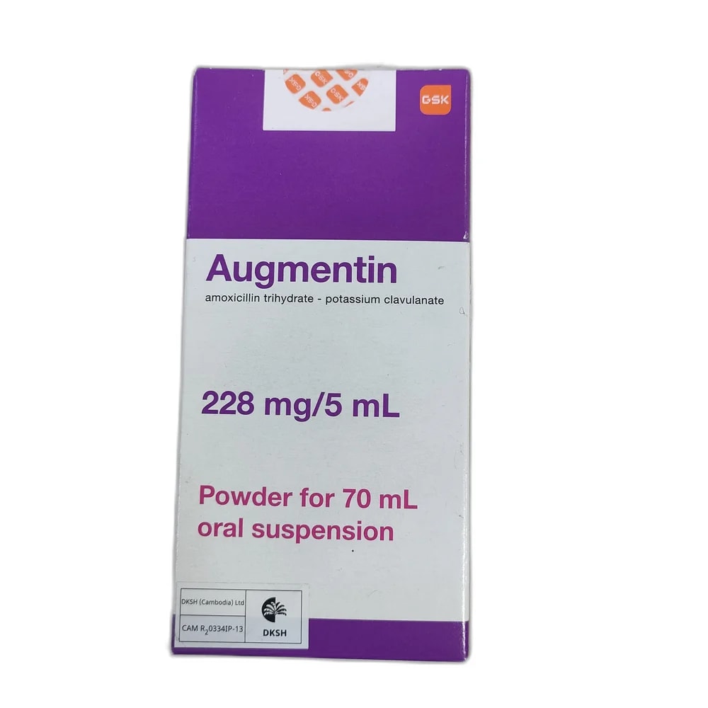 Augmentin 228 mg / 5 mL - Depot de Pharmacie B Rotha