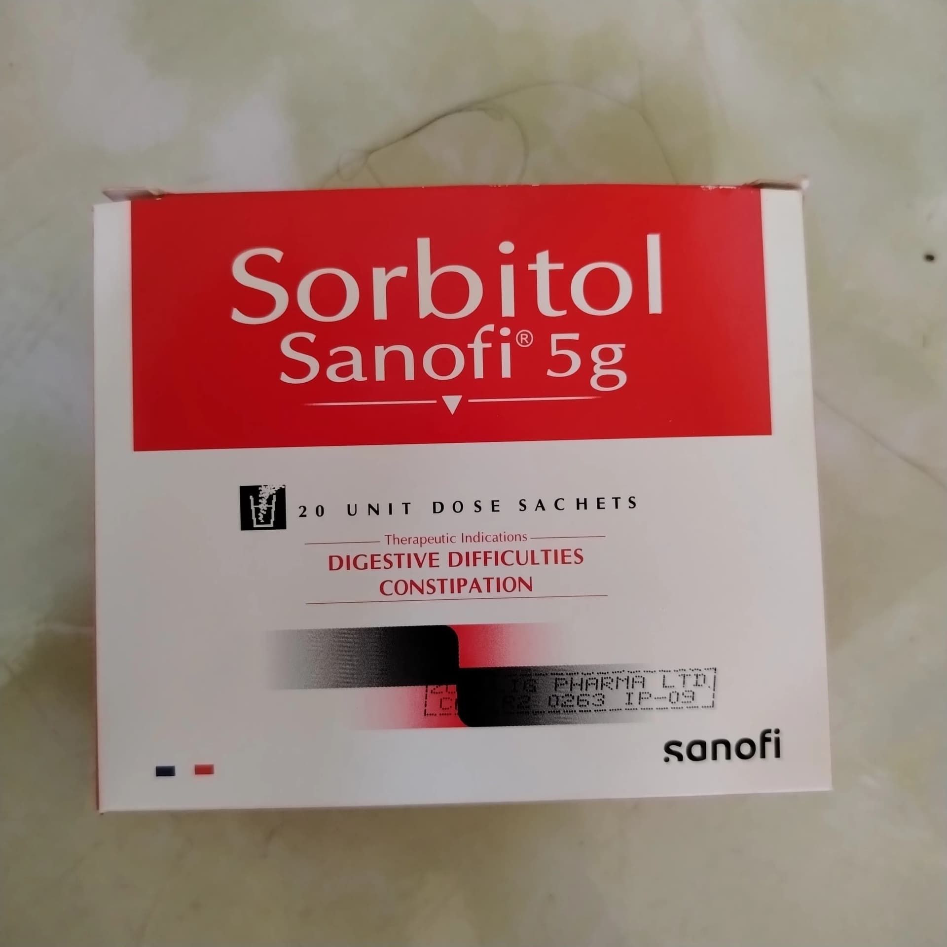 Sorbitol Sanofi 5g 5 g per sachet