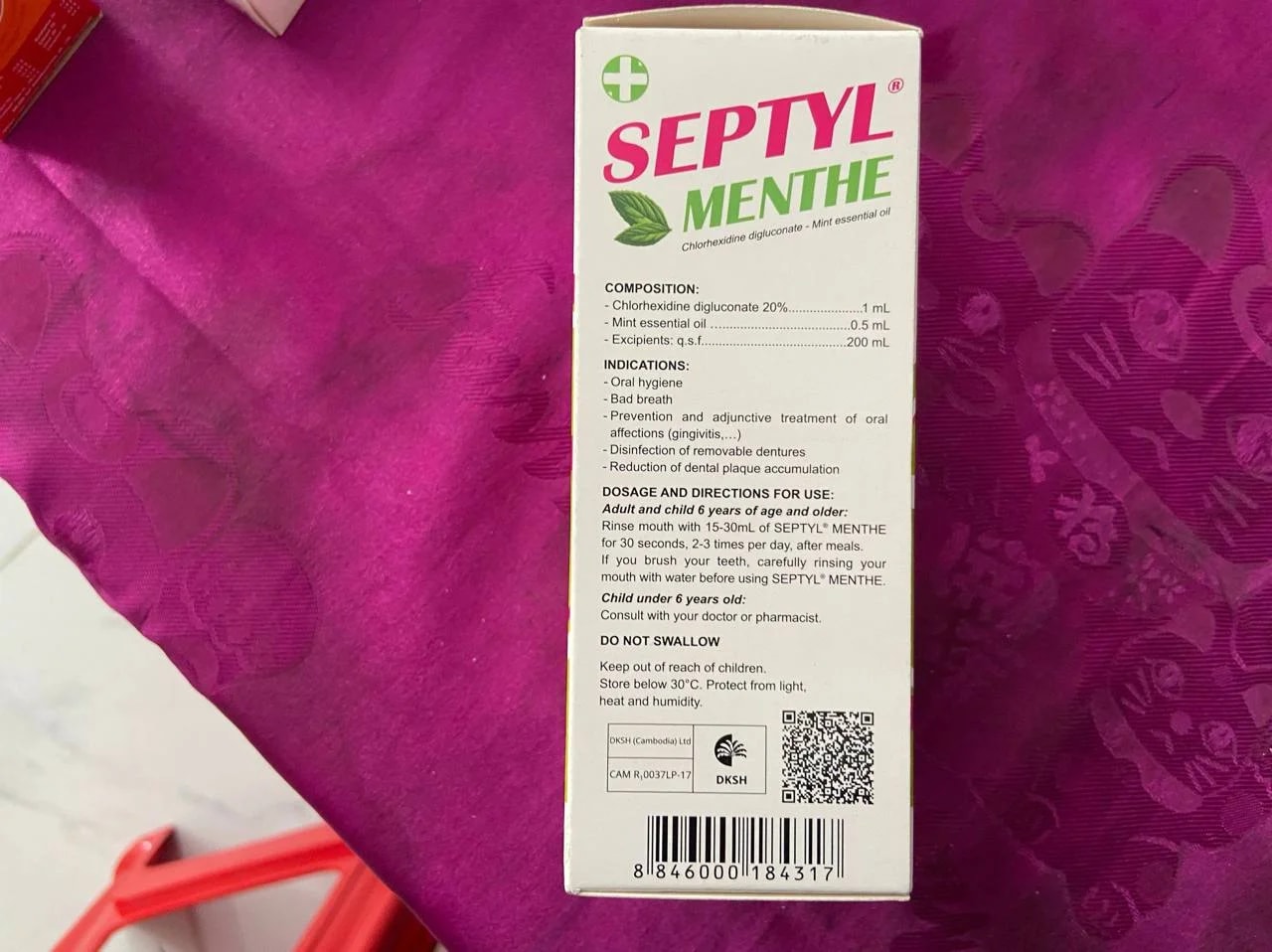 Septyl menthe Not available - Dosage pharma