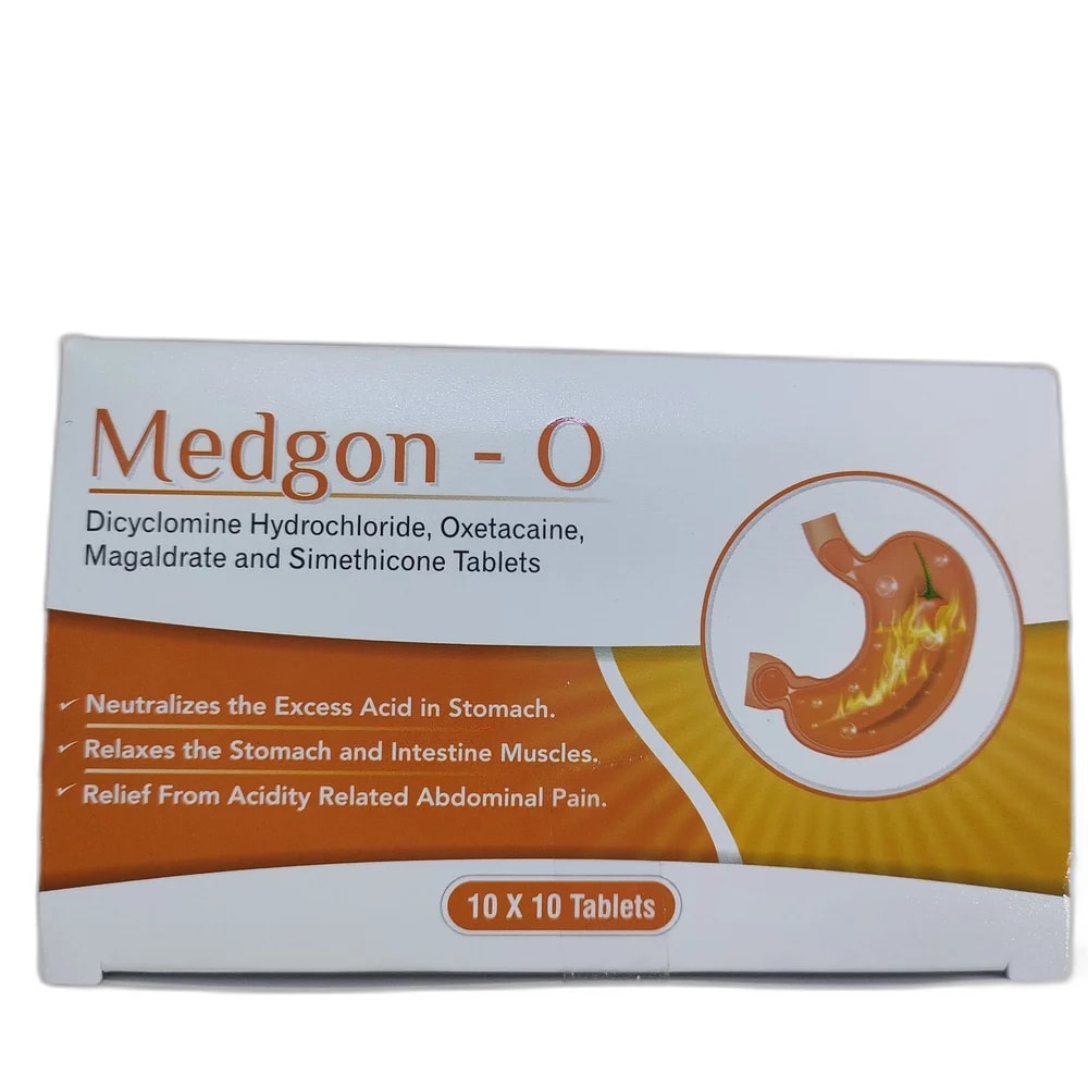 Medgon-O 10 mg / 10 mg / 400 mg / 25 mg - Depot de Pharmacie B Rotha
