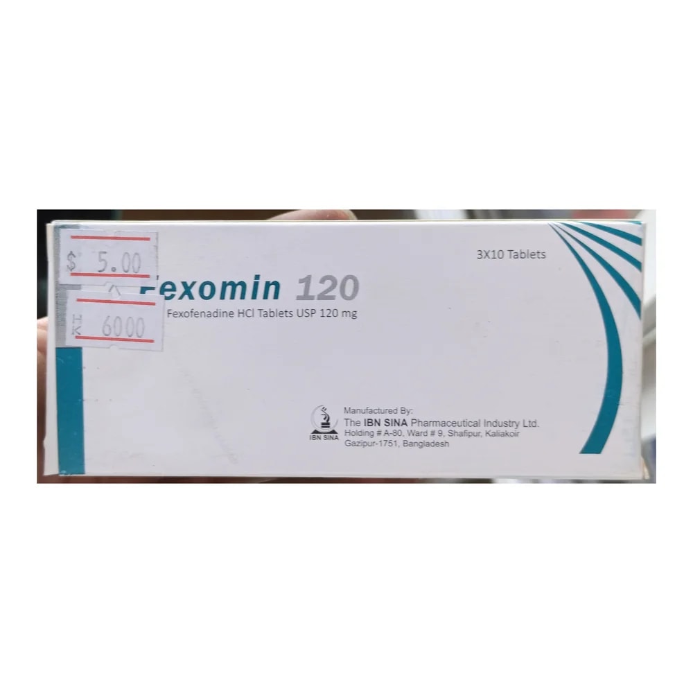 Fexomin 120 mg - Morhachun Pharmacies