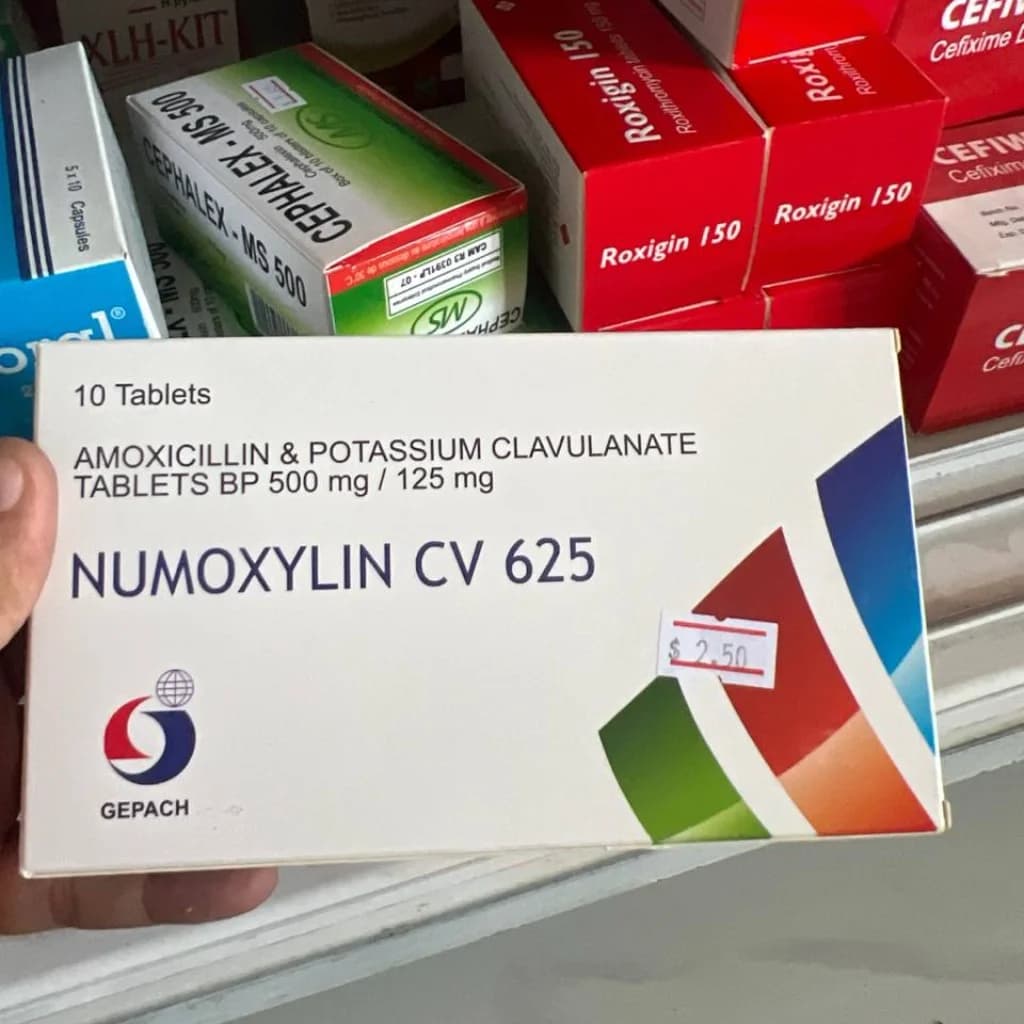 NUMOXYLIN CV 625 500 mg Amoxicillin / 125 mg Clavulanic Acid