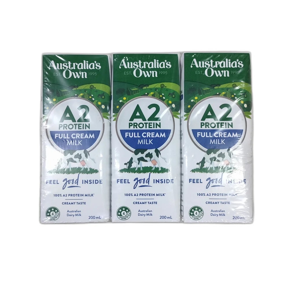 Australia's Own A2 Protein Full Cream Milk 200 ml - Depot de Pharmacie B Rotha