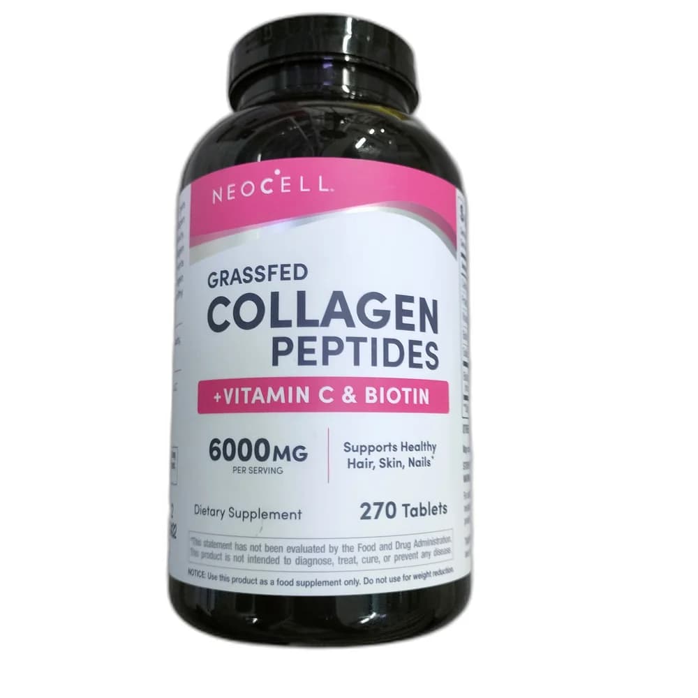 NeoCell Grassfed Collagen Peptides + Vitamin C & Biotin 6 g per 6 tablets