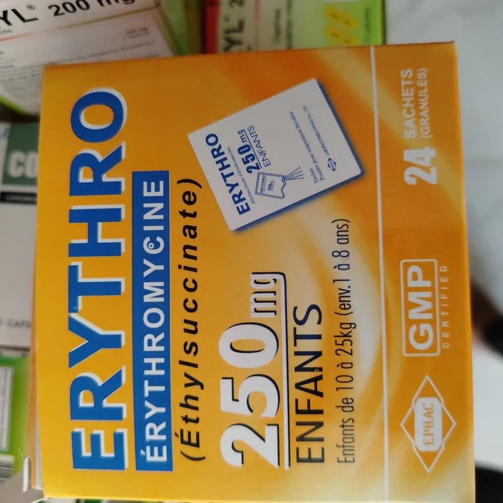 Erythro Enfants 250 mg per sachet
