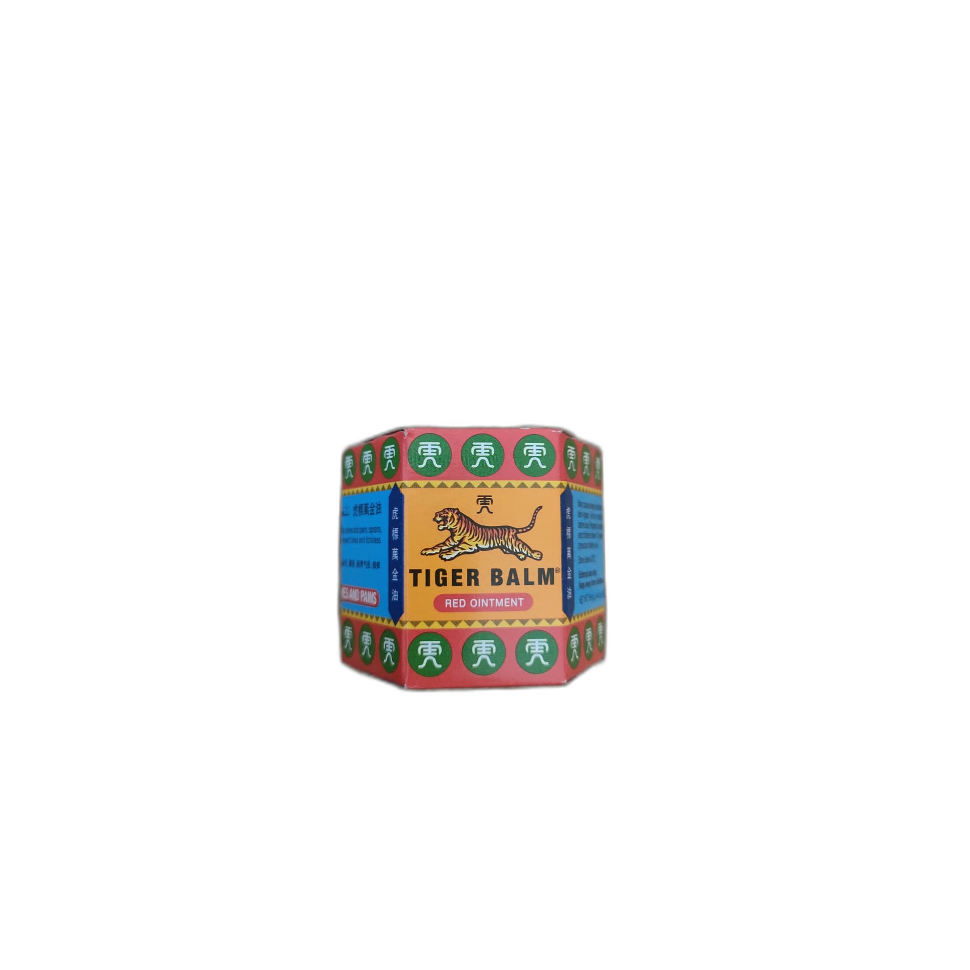 Tiger Balm Red Ointment 19.4g Camphor 25% + Menthol 10% + Cajuput Oil 7% + Dementholised Mint Oil 6% + Clove Oil 5%