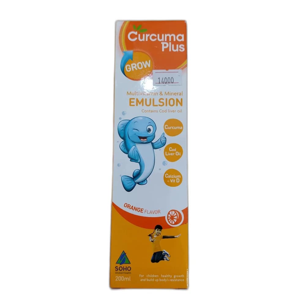 Curcuma Plus GROW Multivitamin, Mineral & Cod Liver Oil Emulsion / 15 mL (Orange)