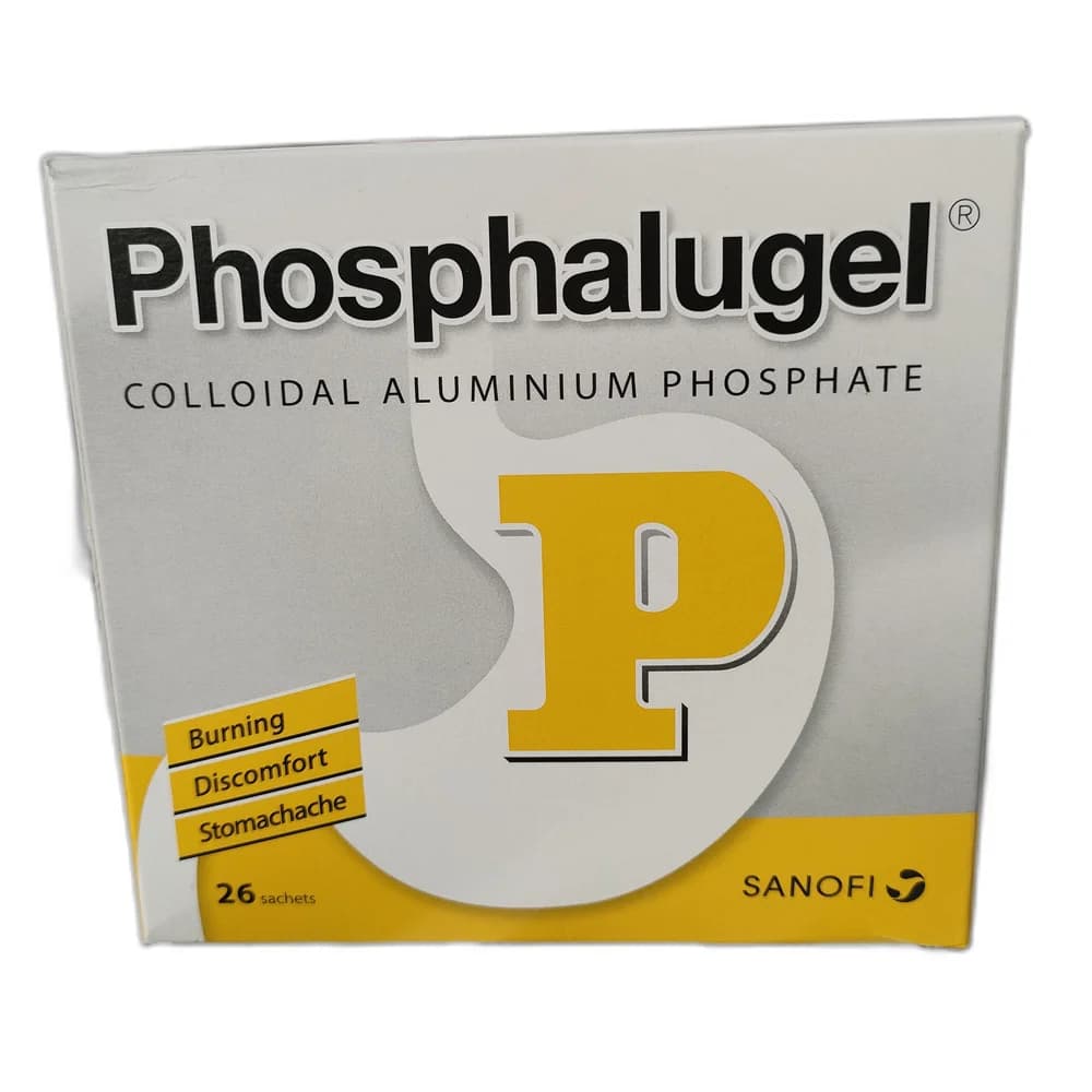 Phosphalugel 12.38 g per 20 g sachet (20% colloidal aluminium phosphate gel)