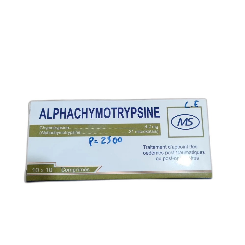 Alphachymotrypsine 4.2 mg (21 microkatals) - Reachvong Pharmacy