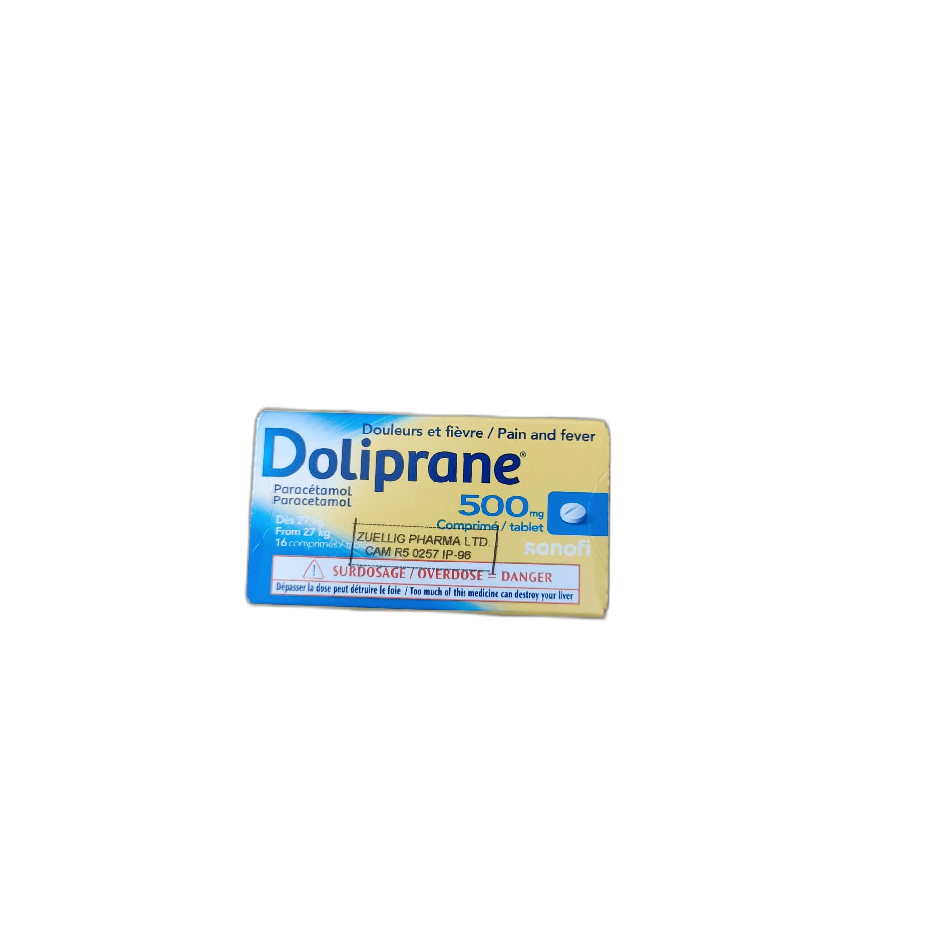 Doliprane 500mg Tablets 500 mg