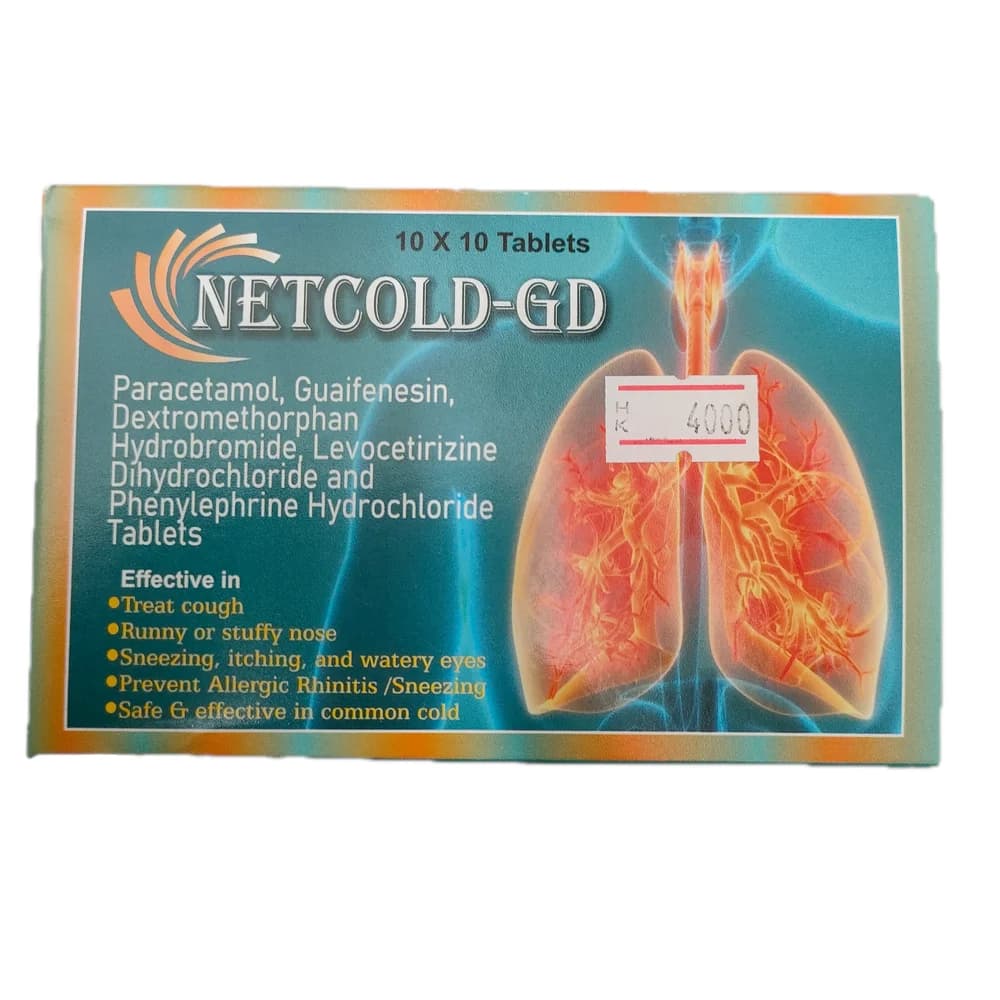 Netcold-GD 500 mg / 100 mg / 15 mg / 5 mg / 10 mg