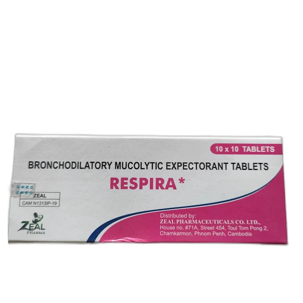 RESPIRA Ambroxol 15mg, Salbutamol sulphate 2mg, guaifenesin 100mg