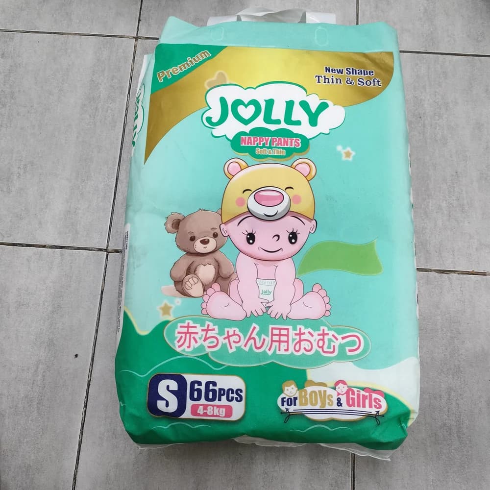 Jolly Premium Happy Pants (S) Size S, 66 pants per pack, 4-8 kg