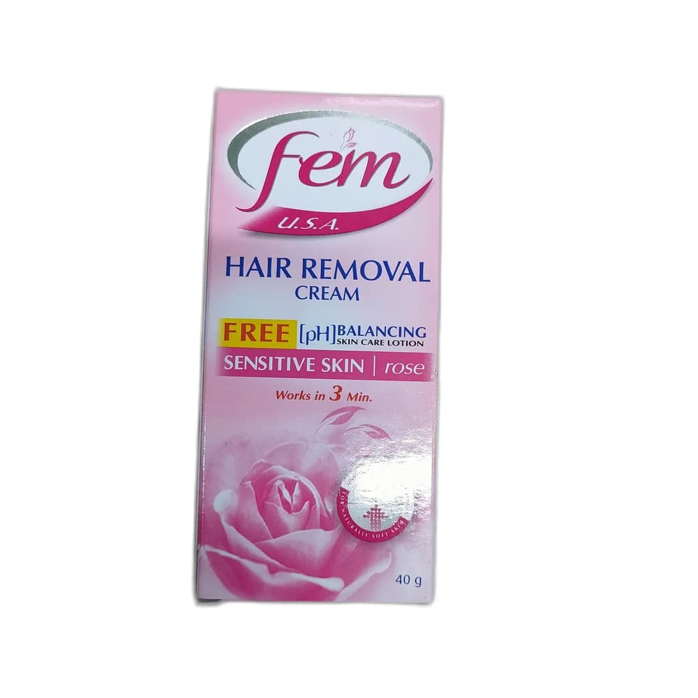 Fem Hair Removal Cream Sensitive Skin Rose 40 g cream + 5 g lotion